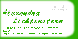 alexandra lichtenstern business card